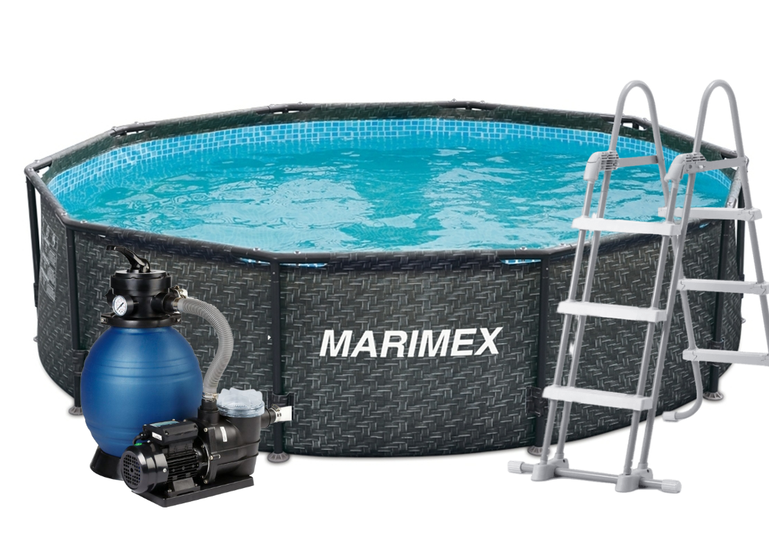 Marimex Florida 3,66 x 1,22 m RATAN 10340236 +schody+piesková filtrácia 4m3